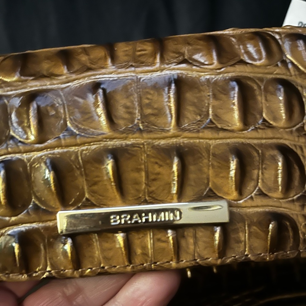 NWT Authentic Brahmin Cordelia wallet Hazelnut Melbourne in color